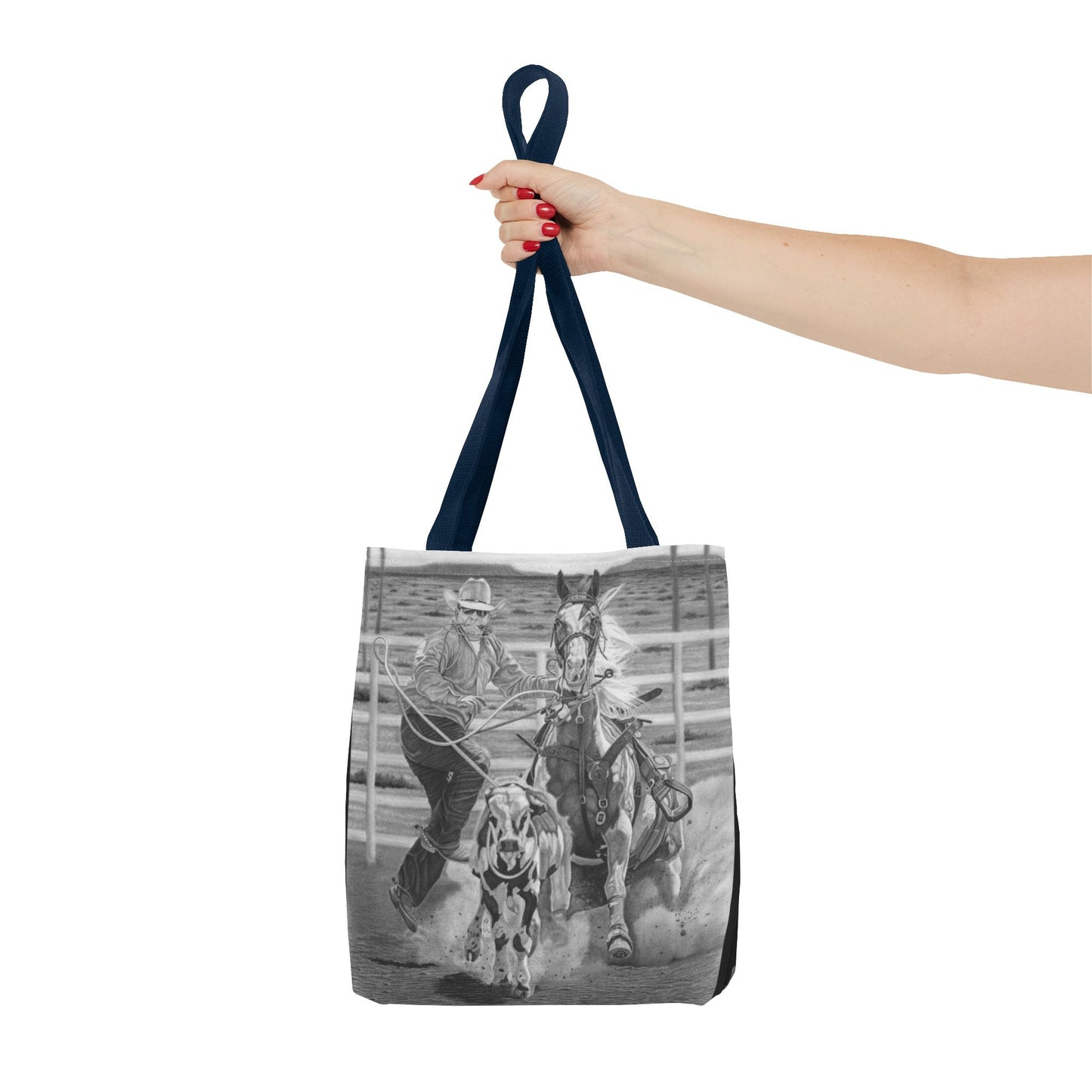 "Stone Cold Throw" Western Art Tote Bag