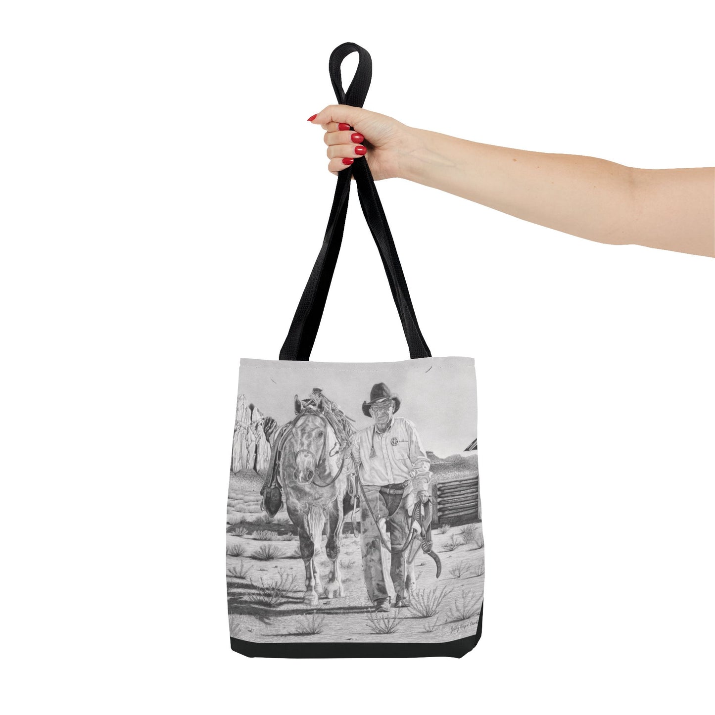 "On The Trail of Outlaw" Western Art Tote Bag