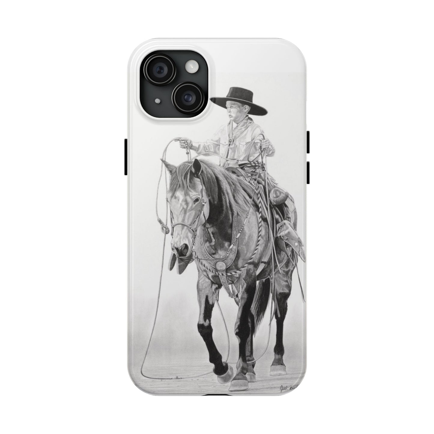 "Young Cowboy" Western Rodeo Phone Cases, Cowboy Design, Tough Protection, Gift for Him, Ranch Decor, Durable Style