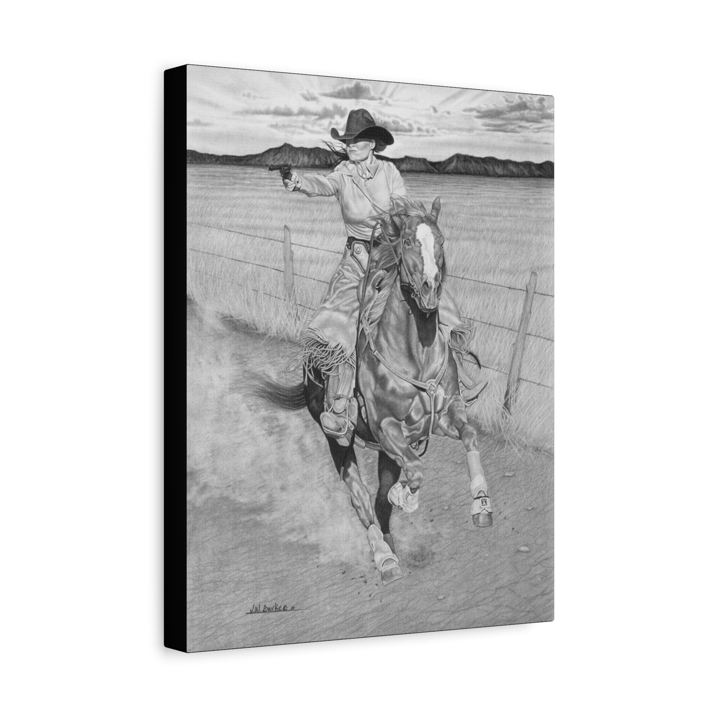 "Dangerouse and Beautiful" western art on canvas