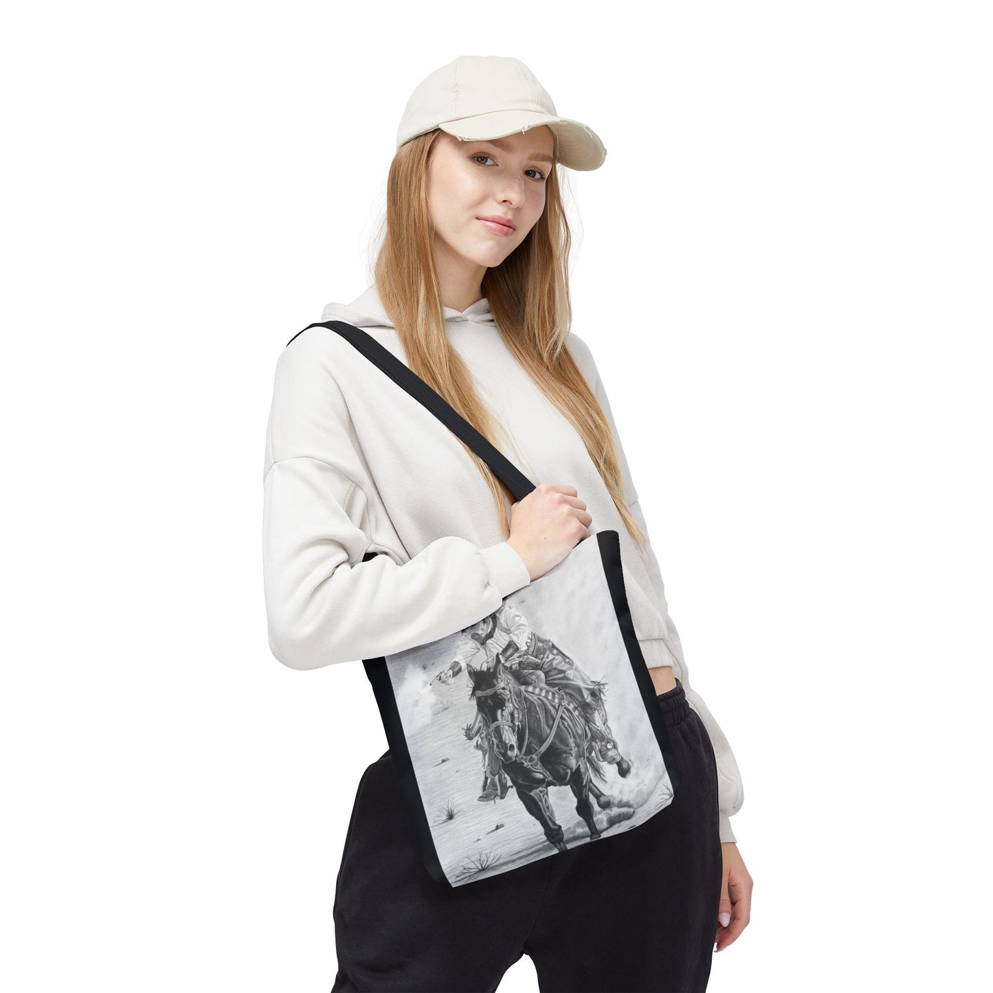 "Wild Bill Rides Again " Tote Bag, Western Style Shopping Tote, Equestrian Gift, Farmhouse Decor, Horse Lover Accessory