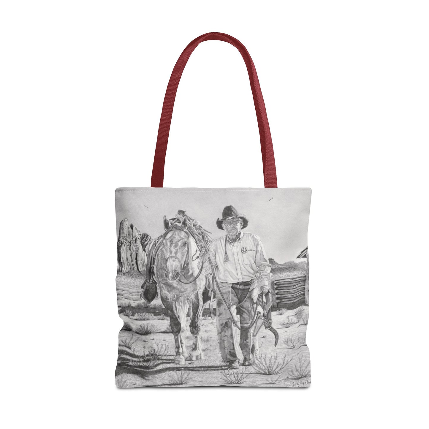 "On The Trail of Outlaw" Western Art Tote Bag