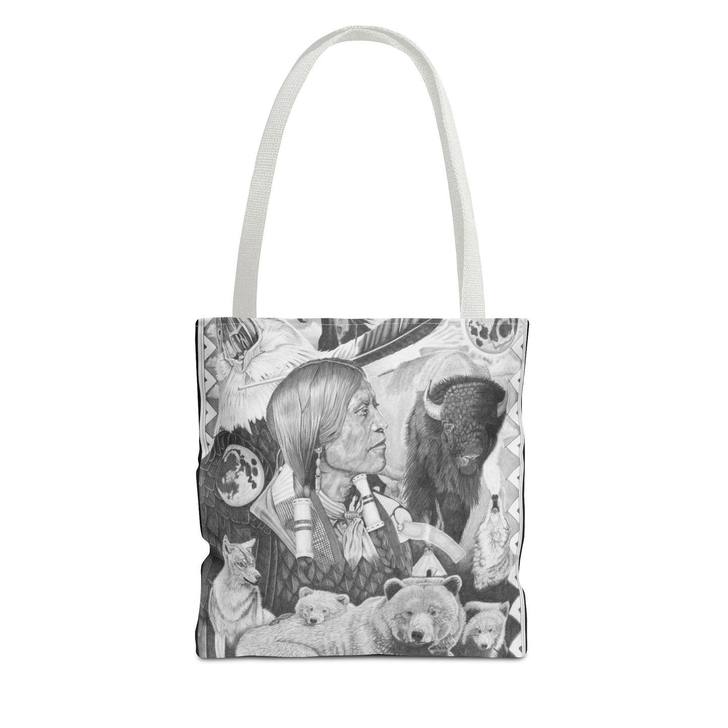 "Two Moon Apache Dream " Tote Bag, Western Style Shopping Tote, Equestrian Gift, Farmhouse Decor, Horse Lover Accessory