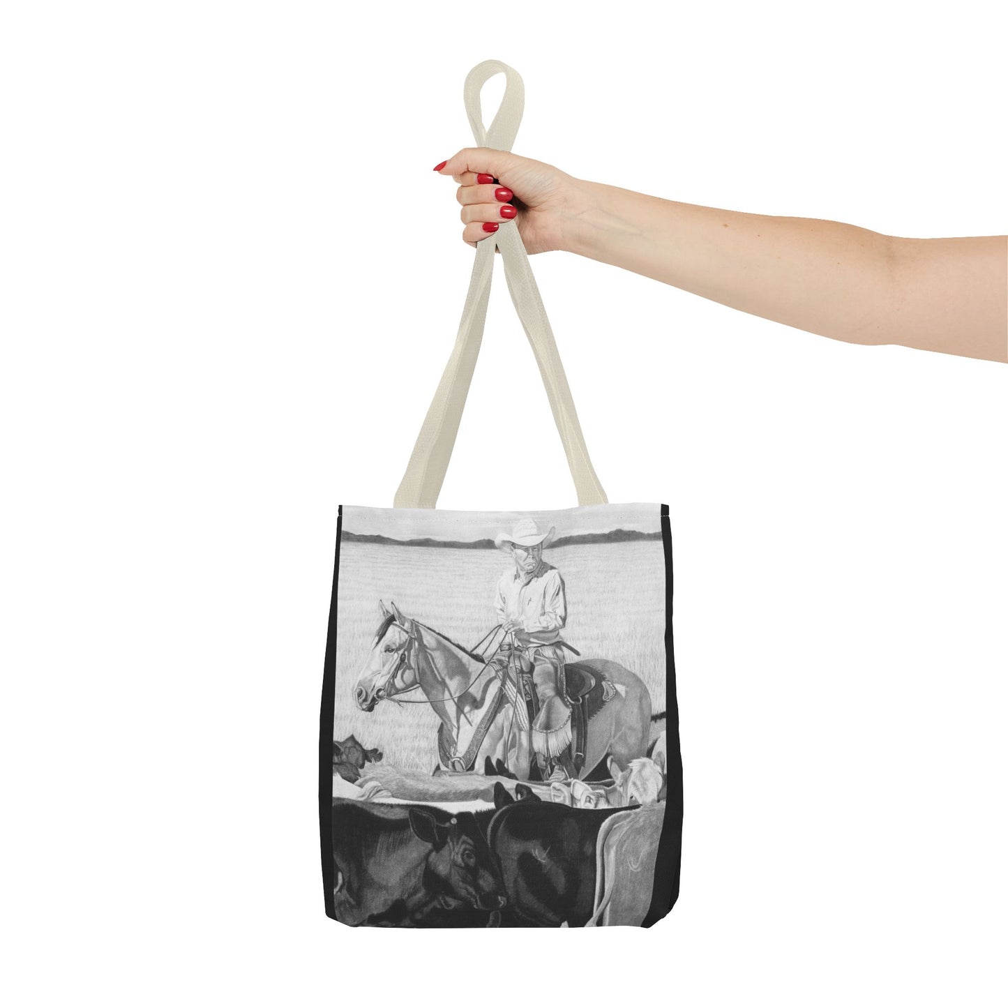 "Hot Day on the Job" Tote Bag, Western Style Shopping Tote, Equestrian Gift, Farmhouse Decor, Horse Lover Accessory