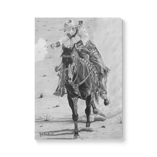 "Wild Bill Rides Again" Native American Wildlife Softcover Journal, Notebook for Writing, Artistic Gift, Travel Journal, Eco-Friendly Stationery, Unique Artwork