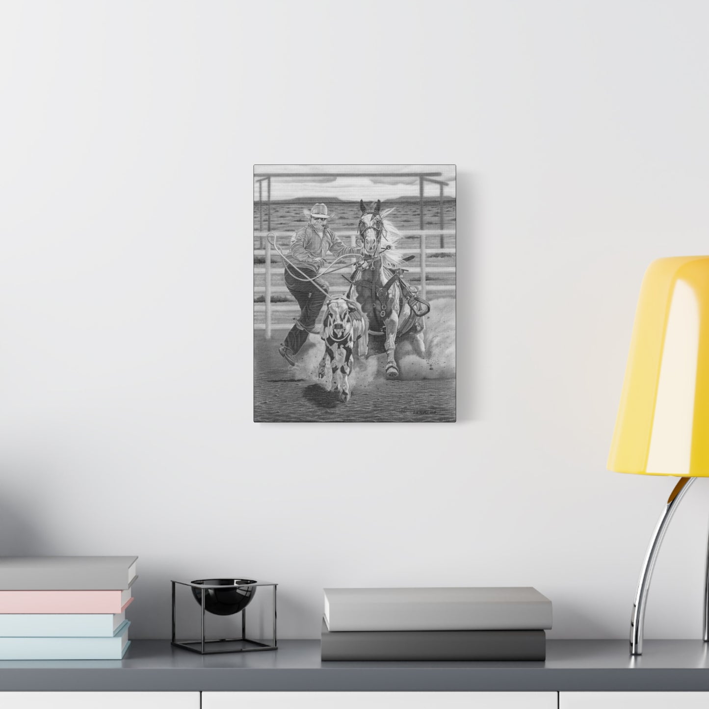 "Stone Cold Throw" Western Artwork on canvas