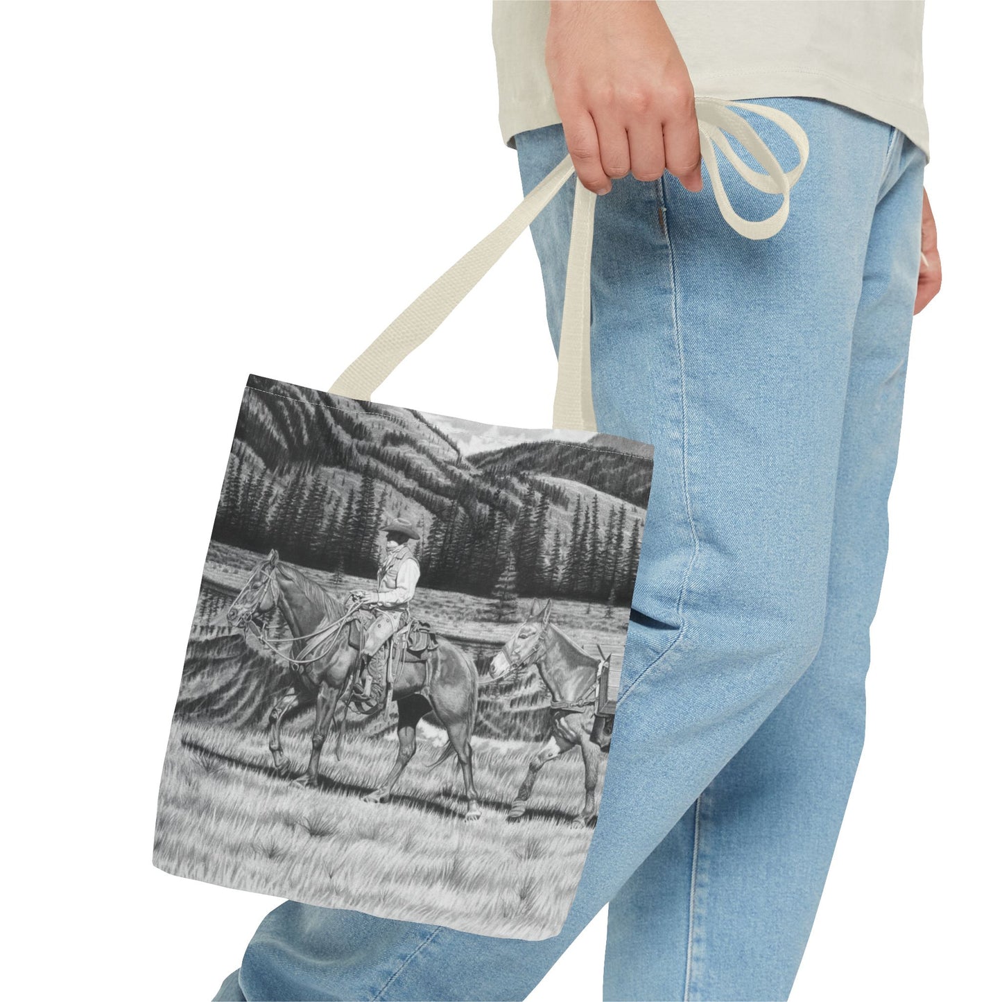 "Still Day on the Trail" Western Art Tote Bag