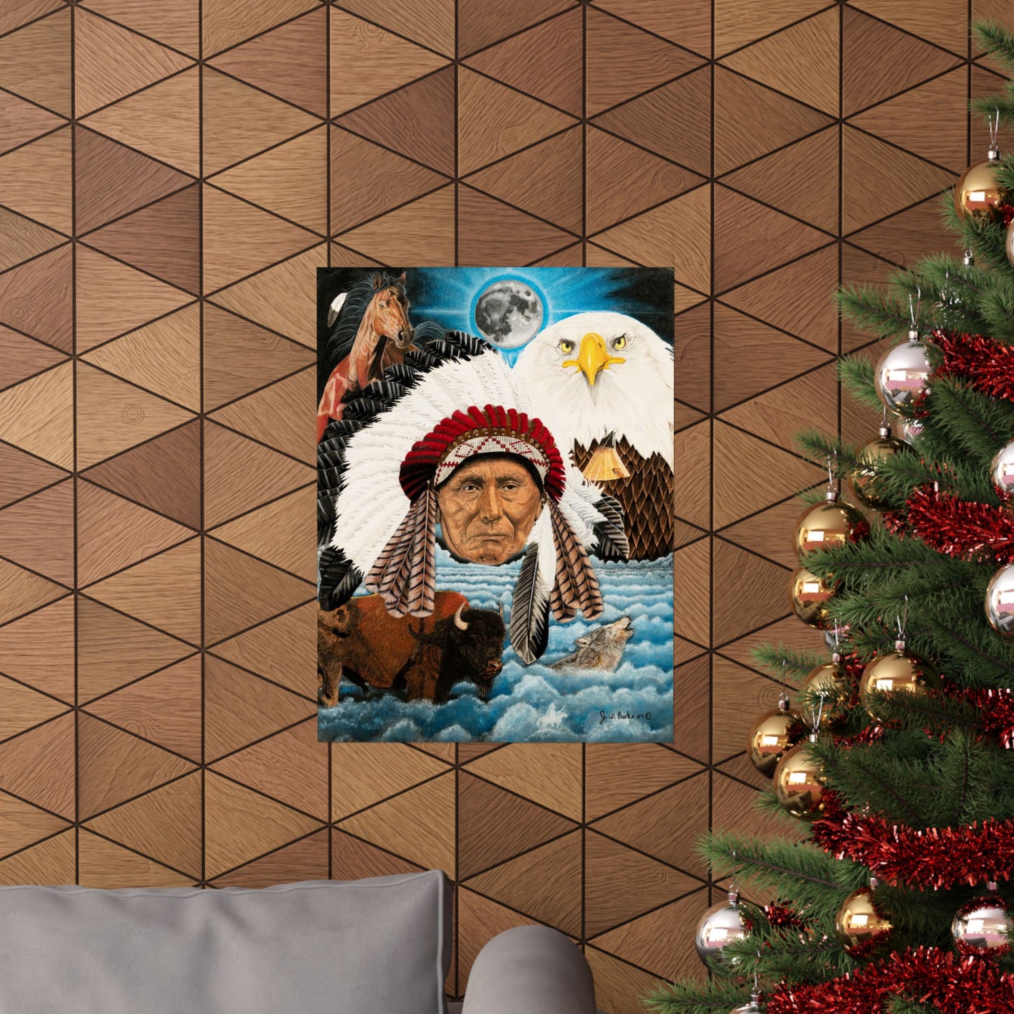 "Dream of the Chief Joseph" Nature-Inspired Matte Vertical Posters, Wildlife Art Print, Home Decor, Unique Wall Art, Gift for Nature Lovers, Eco-Friendly Artwork