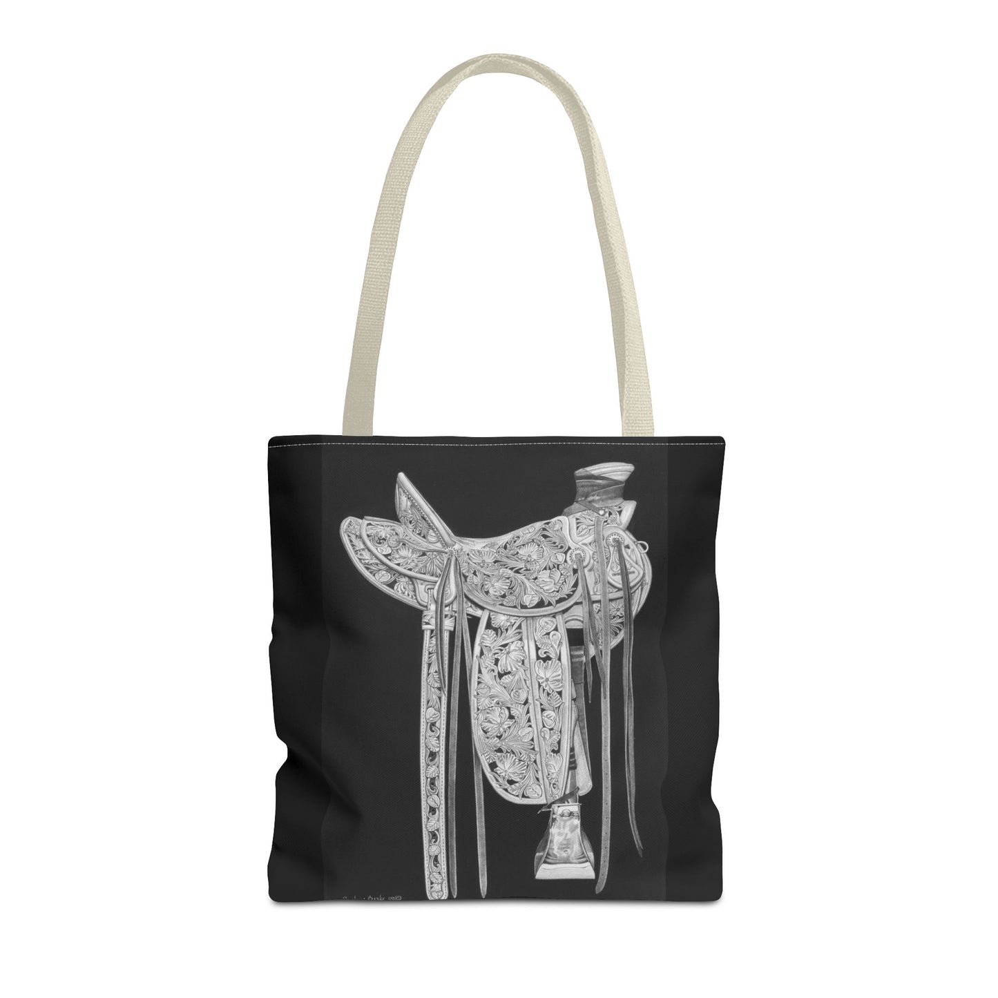 "New Saddle " Western Style Shopping Tote, Equestrian Gift, Farmhouse Decor, Horse Lover Accessory