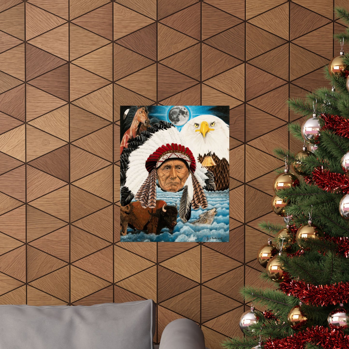 "Dream of the Chief Joseph" Nature-Inspired Matte Vertical Posters, Wildlife Art Print, Home Decor, Unique Wall Art, Gift for Nature Lovers, Eco-Friendly Artwork