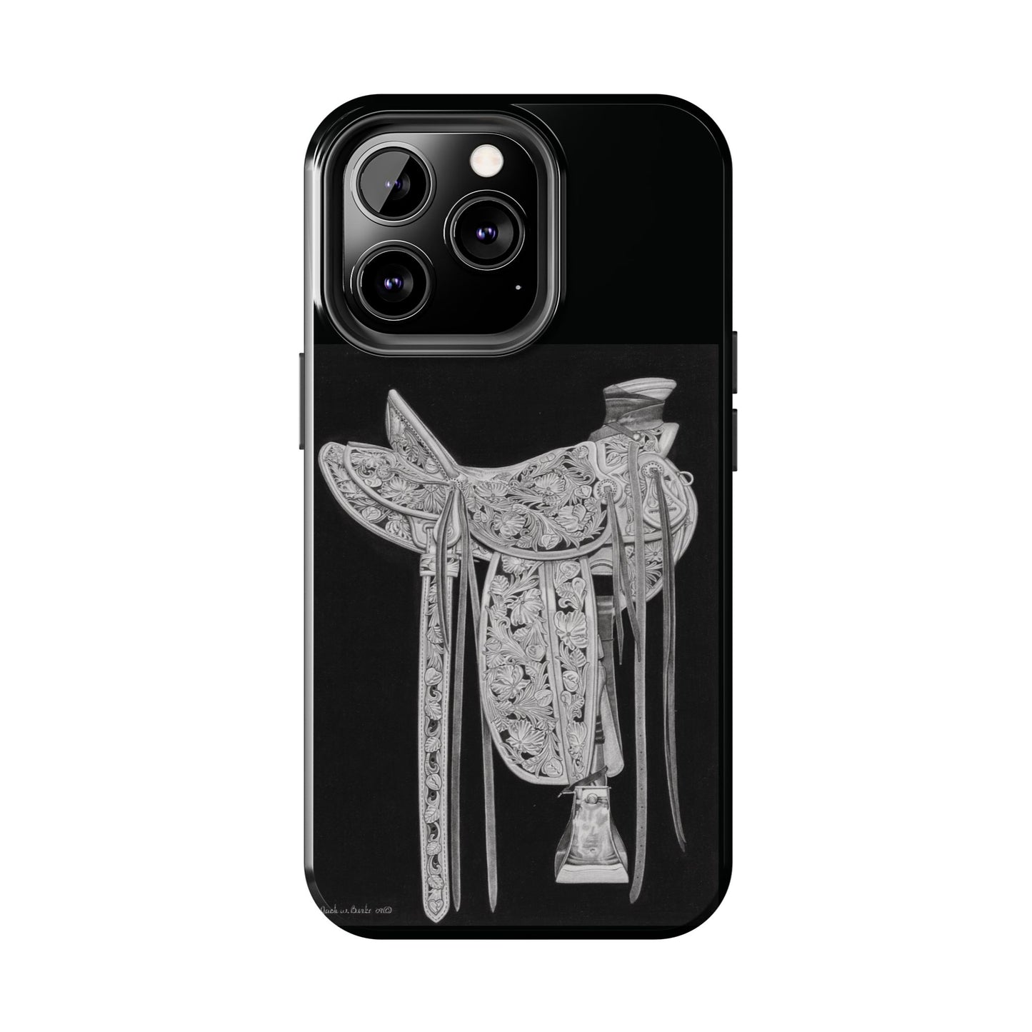 "New Saddle" Western Rodeo Phone Cases, Cowboy Design, Tough Protection, Gift for Him, Ranch Decor, Durable Style