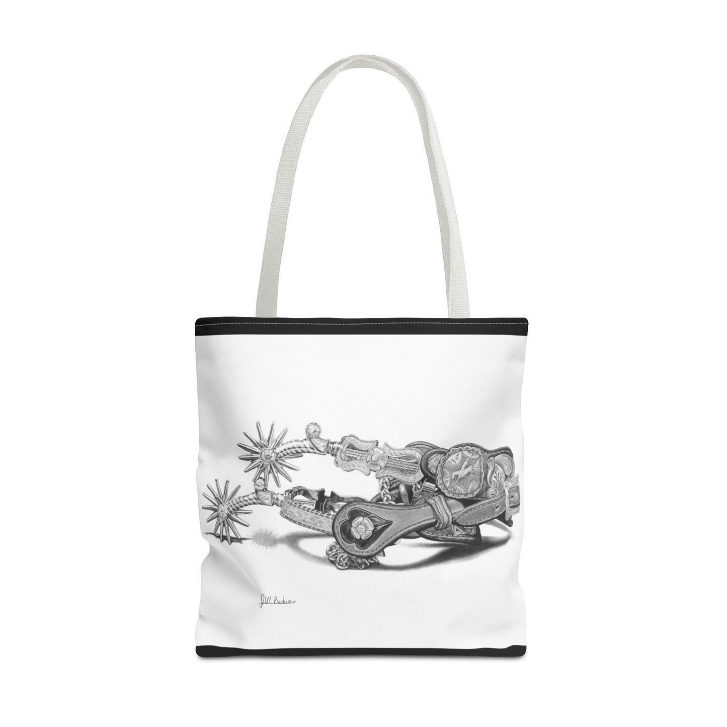 "Spurs" Tote Bag, Western Style Shopping Tote, Equestrian Gift, Farmhouse Decor, Horse Lover Accessory