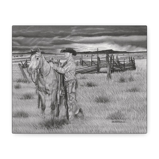 "The Coming Storm"Canvas Art - Western Artwork