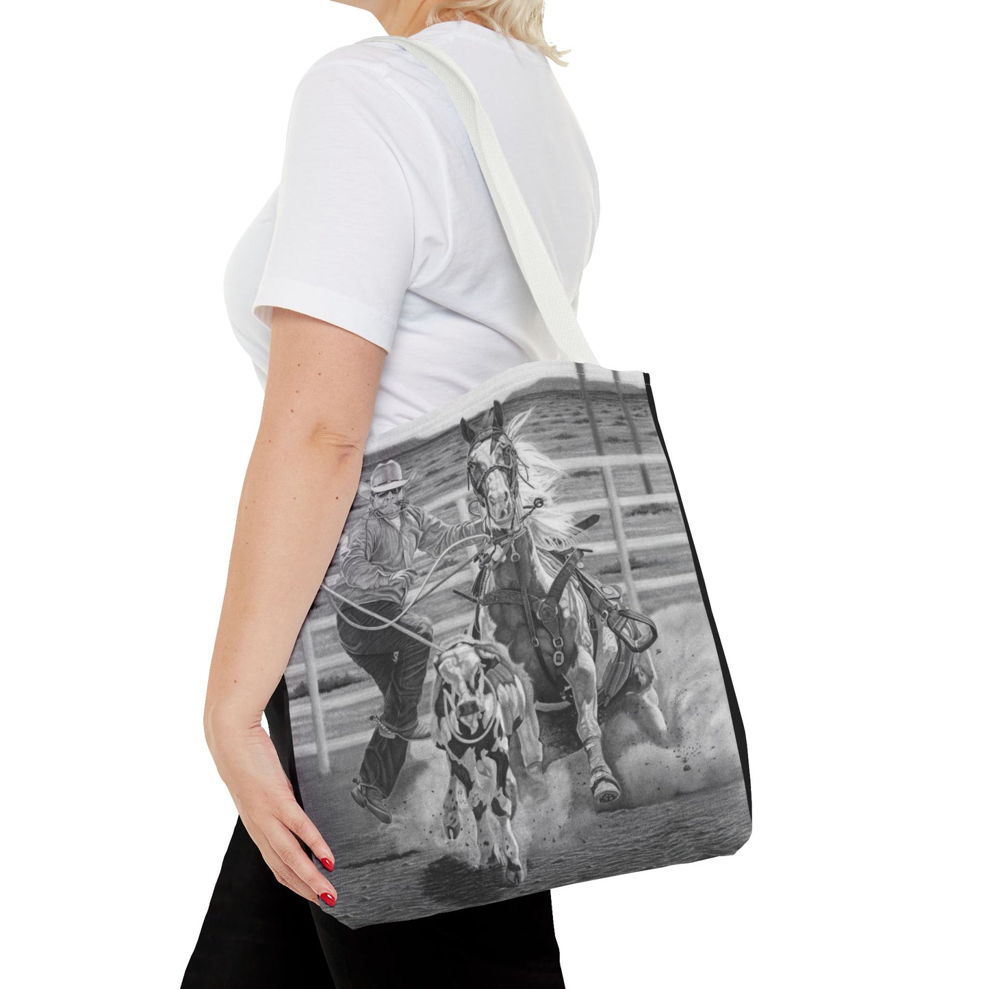 "Stone Cold Throw" Western Art Tote Bag
