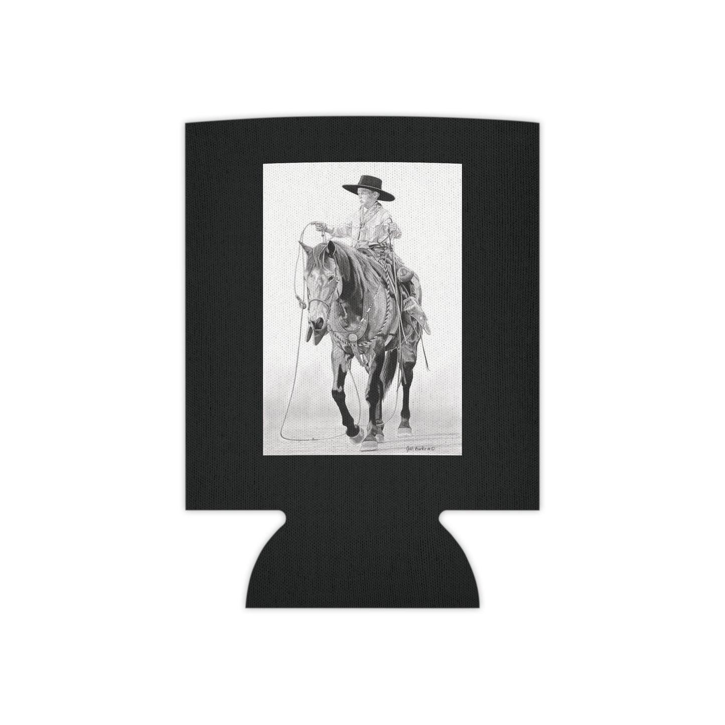 'Young Cowboy' Rustic Cowboy Can Cooler, Western Beverage Sleeve, Outdoor Party Gear, Country-Themed Drink Holder, Ideal for BBQs & Tailgates