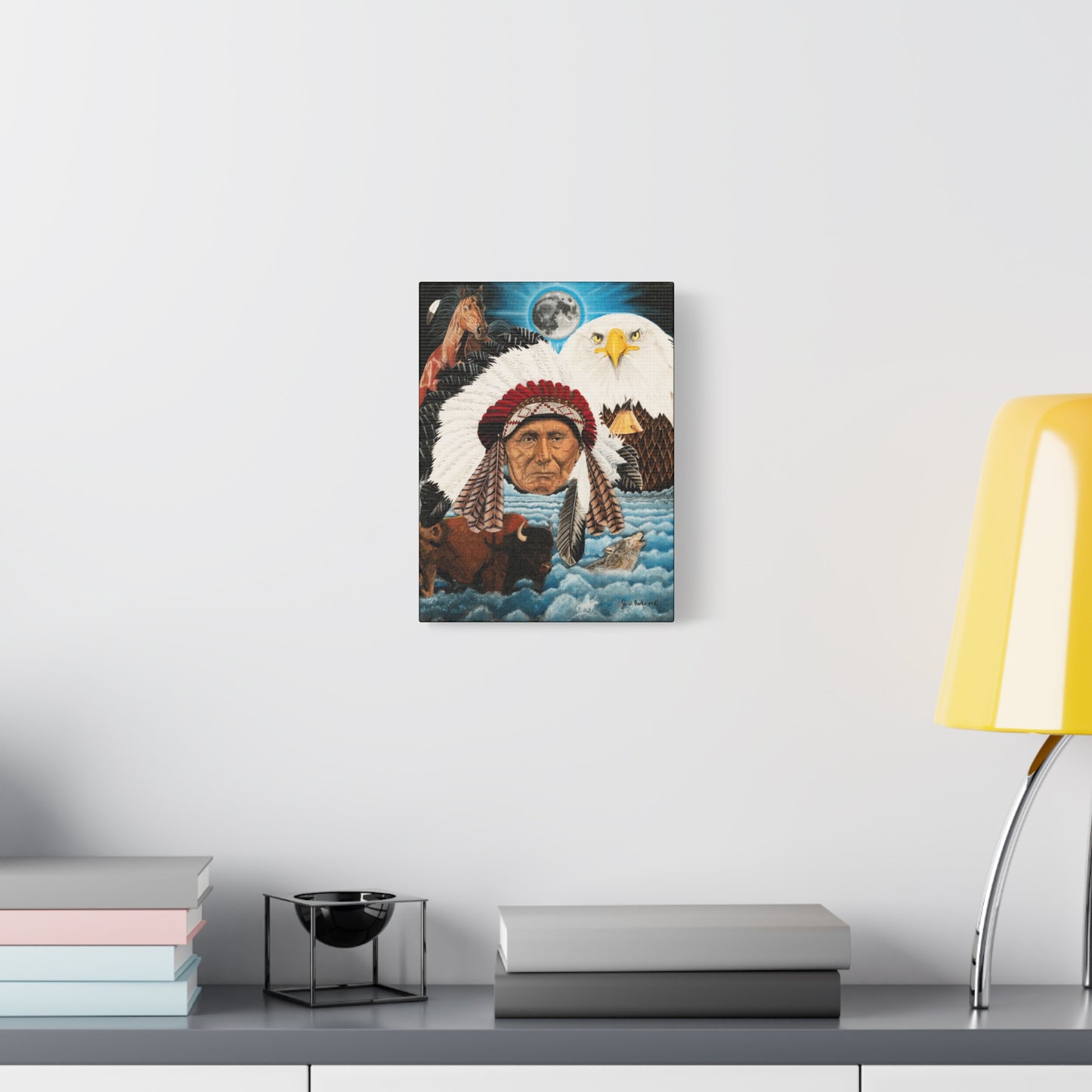 "Dream of Chief Joseph" western art on canvas