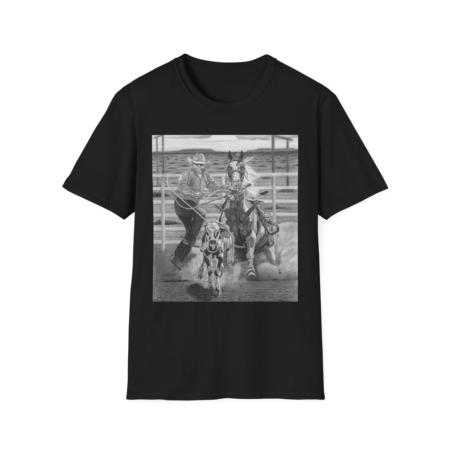 "Stone Cold Throw" Western Art T-Shirt