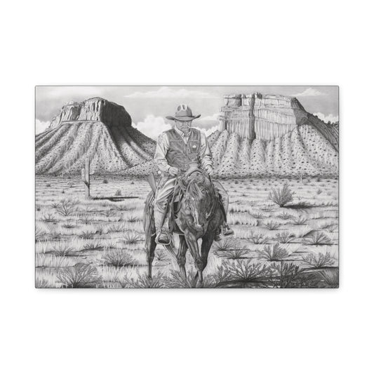 "On The Outlaw Trail" western art on canvas