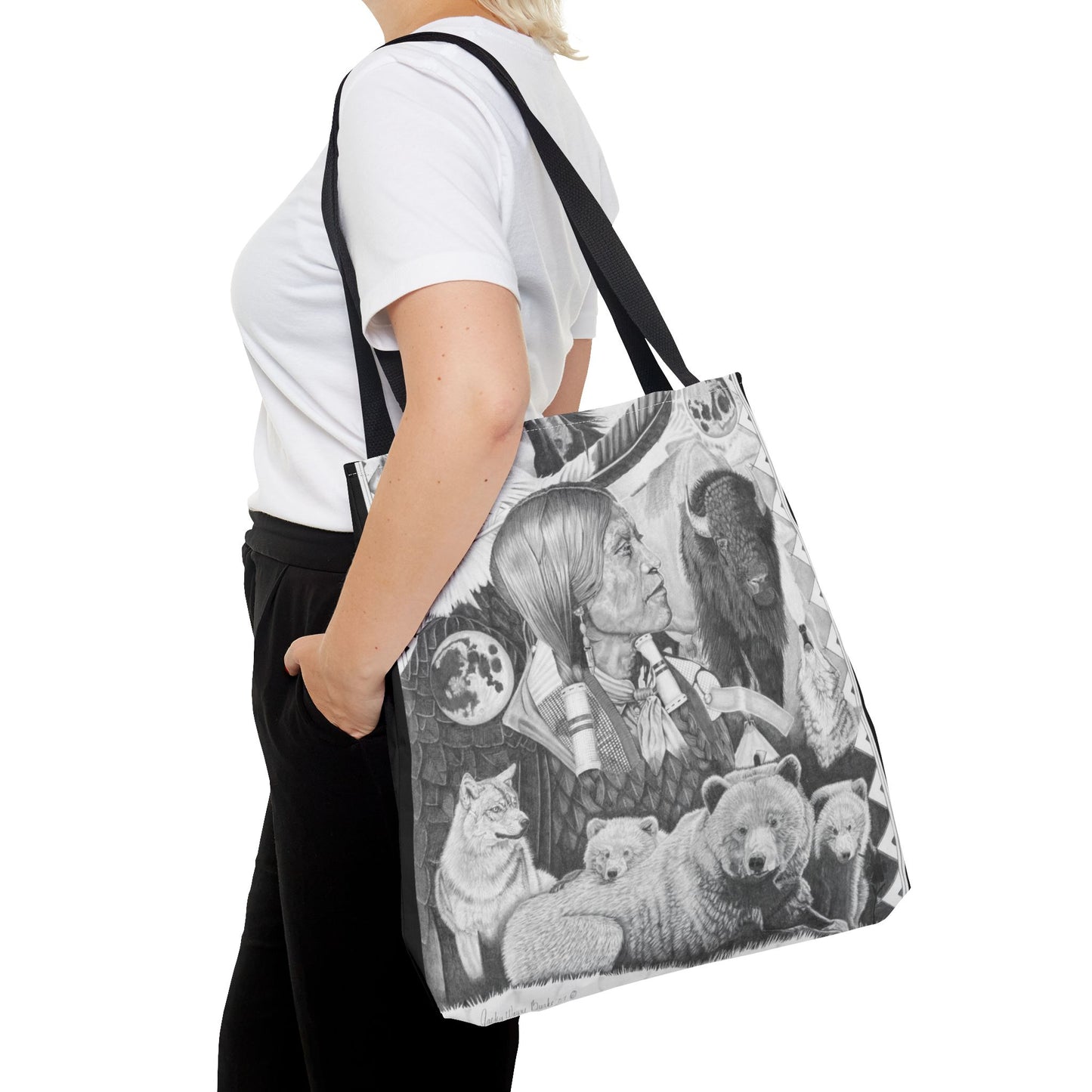 "Two Moon Apache Dream " Tote Bag, Western Style Shopping Tote, Equestrian Gift, Farmhouse Decor, Horse Lover Accessory