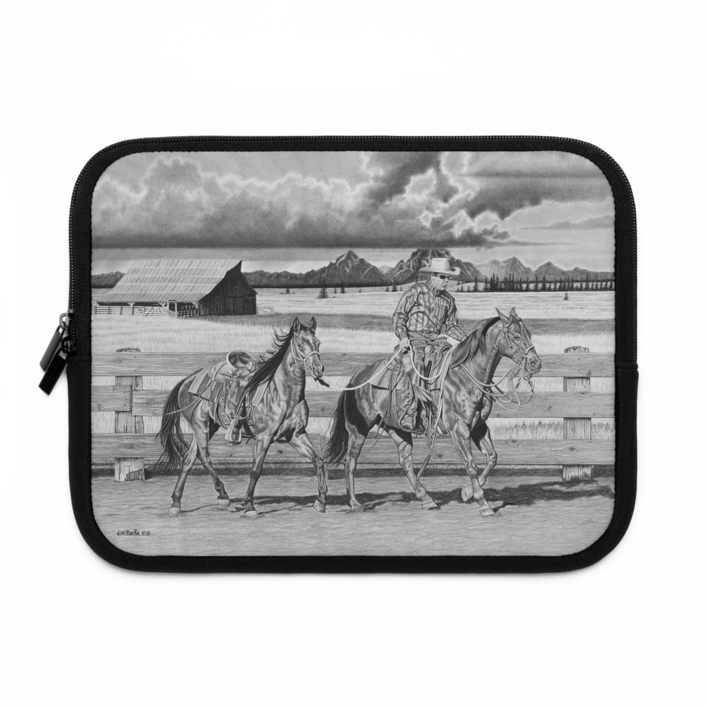 "The Gift Named Storm" Rustic Cowboy Laptop Sleeve, Western Cowpoke Case, Unique Gift for Ranch Lovers, Rodeo Accessories, Durable Tech Cover