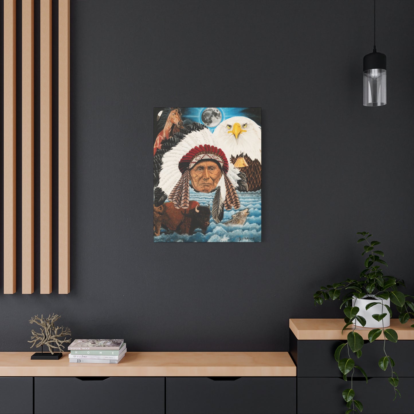 "Dream of Chief Joseph" western art on canvas