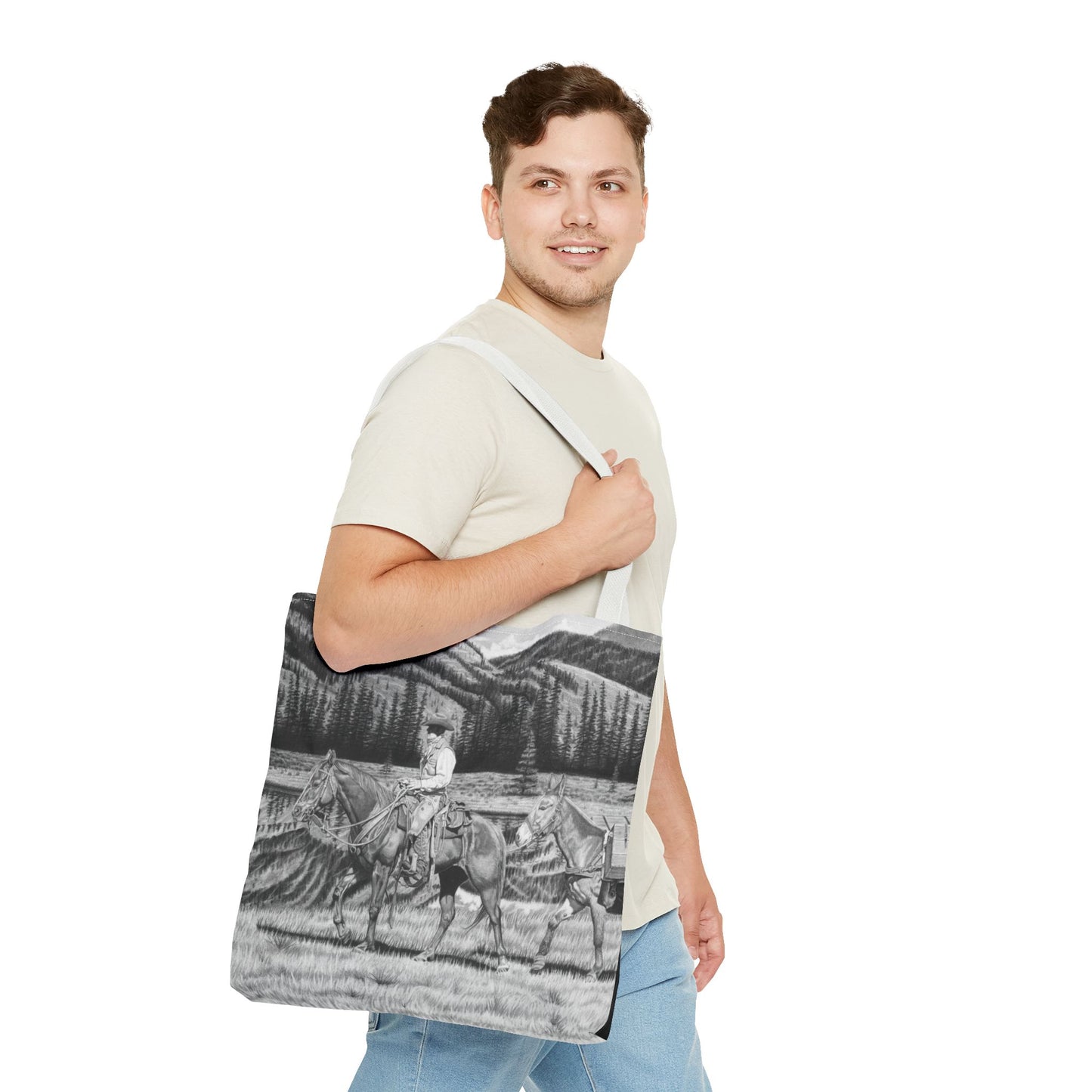 "Still Day on the Trail" Western Art Tote Bag