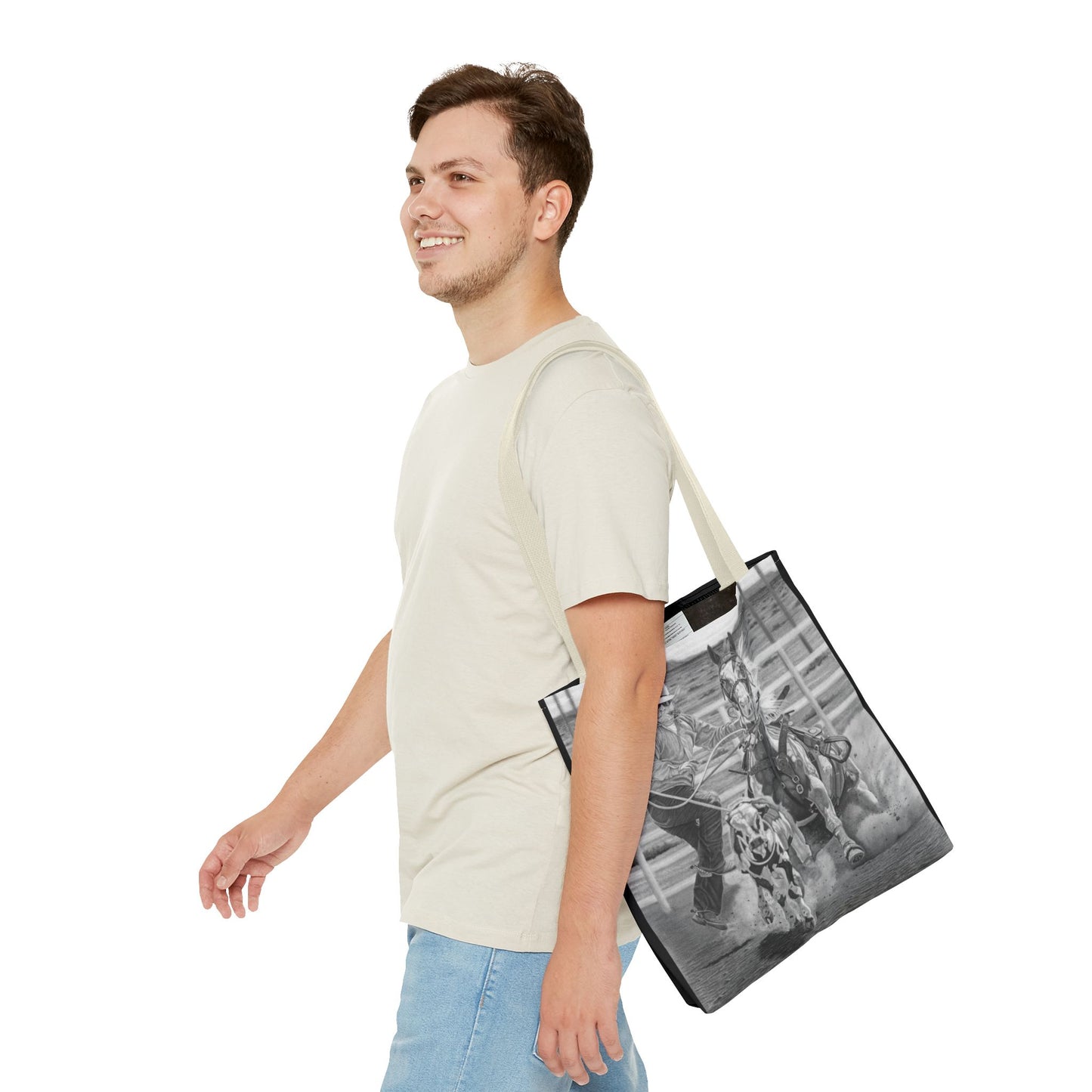"Stone Cold Throw" Western Art Tote Bag
