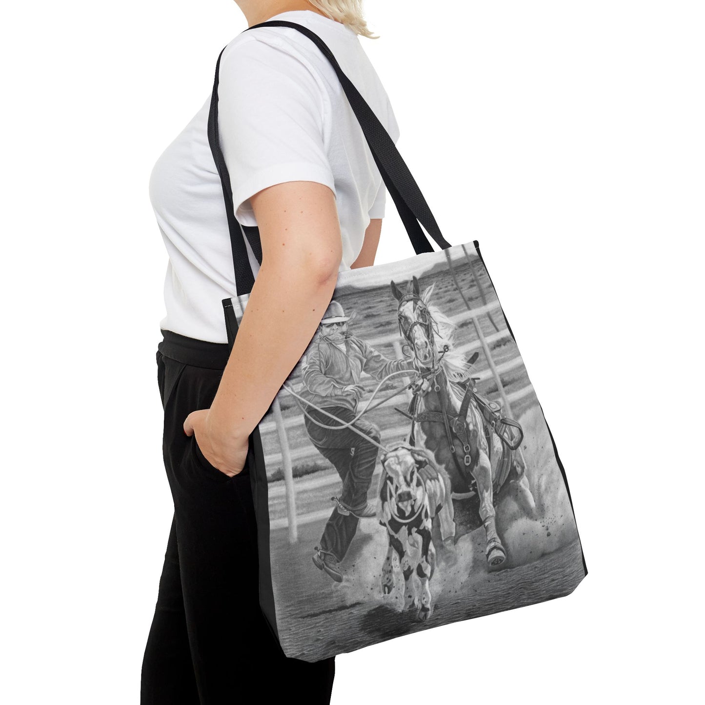 "Stone Cold Throw" Western Art Tote Bag