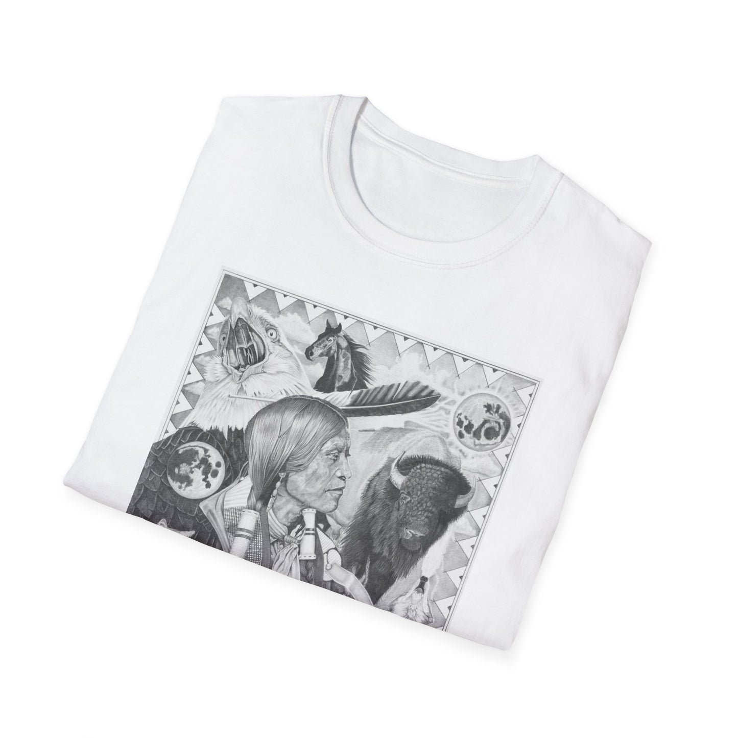 "Two Moon Apache Dream" Western Style T-Shirt