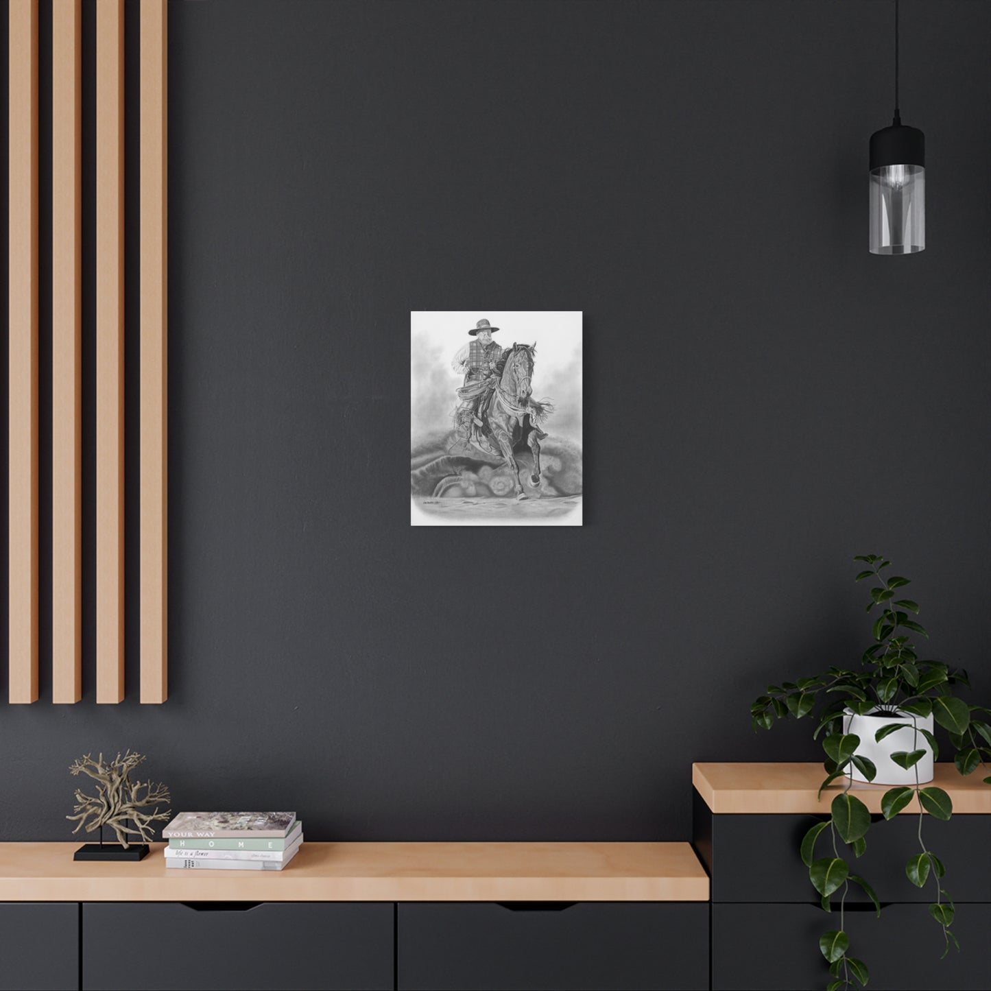 western art on canvas, home decor, farmhouse