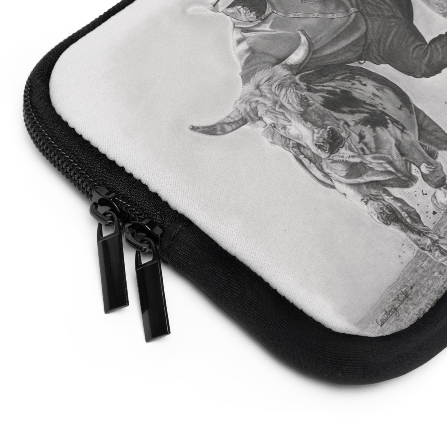 "Cowboy Life #1" Rustic Cowboy Laptop Sleeve, Western Cowpoke Case, Unique Gift for Ranch Lovers, Rodeo Accessories, Durable Tech Cover