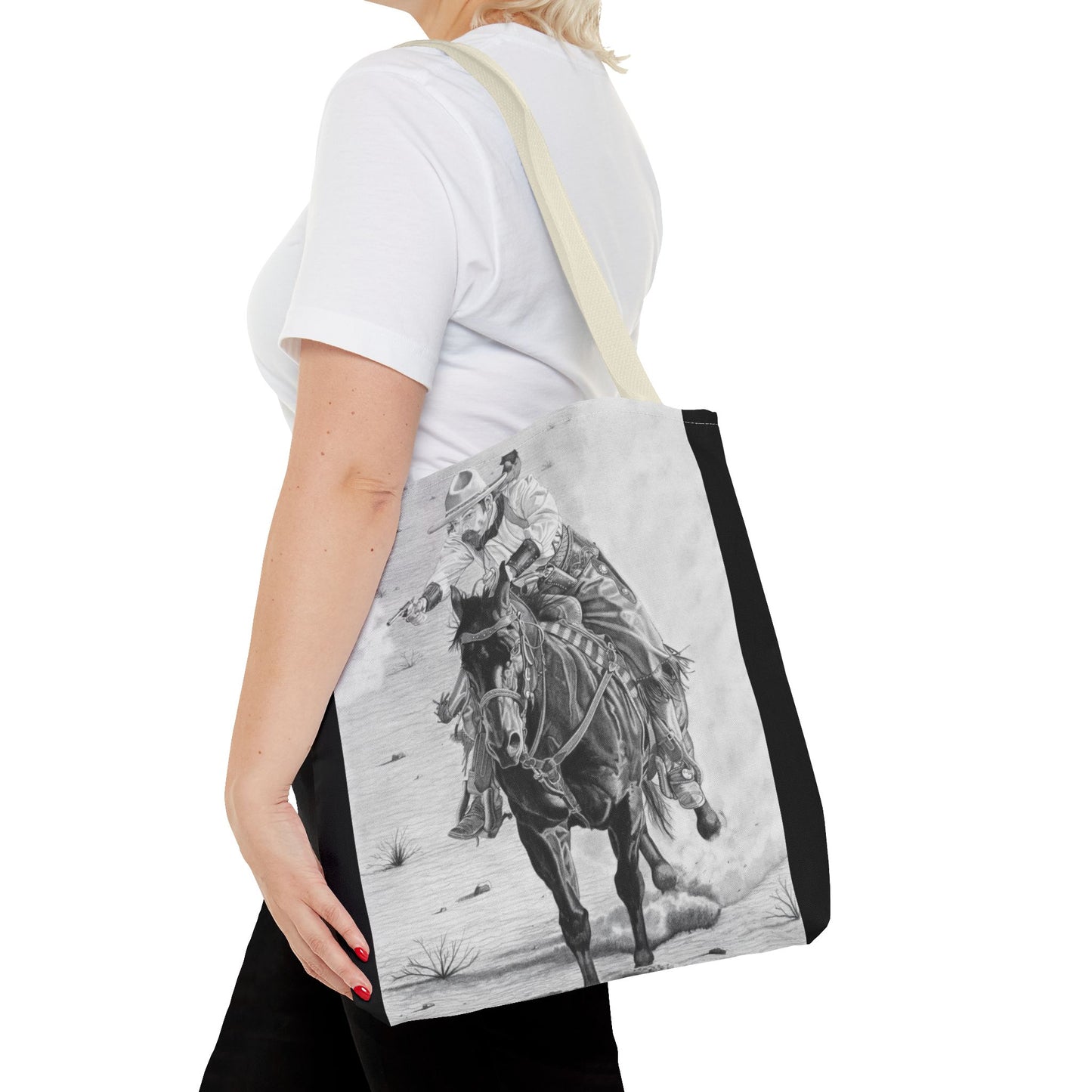 "Wild Bill Rides Again " Tote Bag, Western Style Shopping Tote, Equestrian Gift, Farmhouse Decor, Horse Lover Accessory