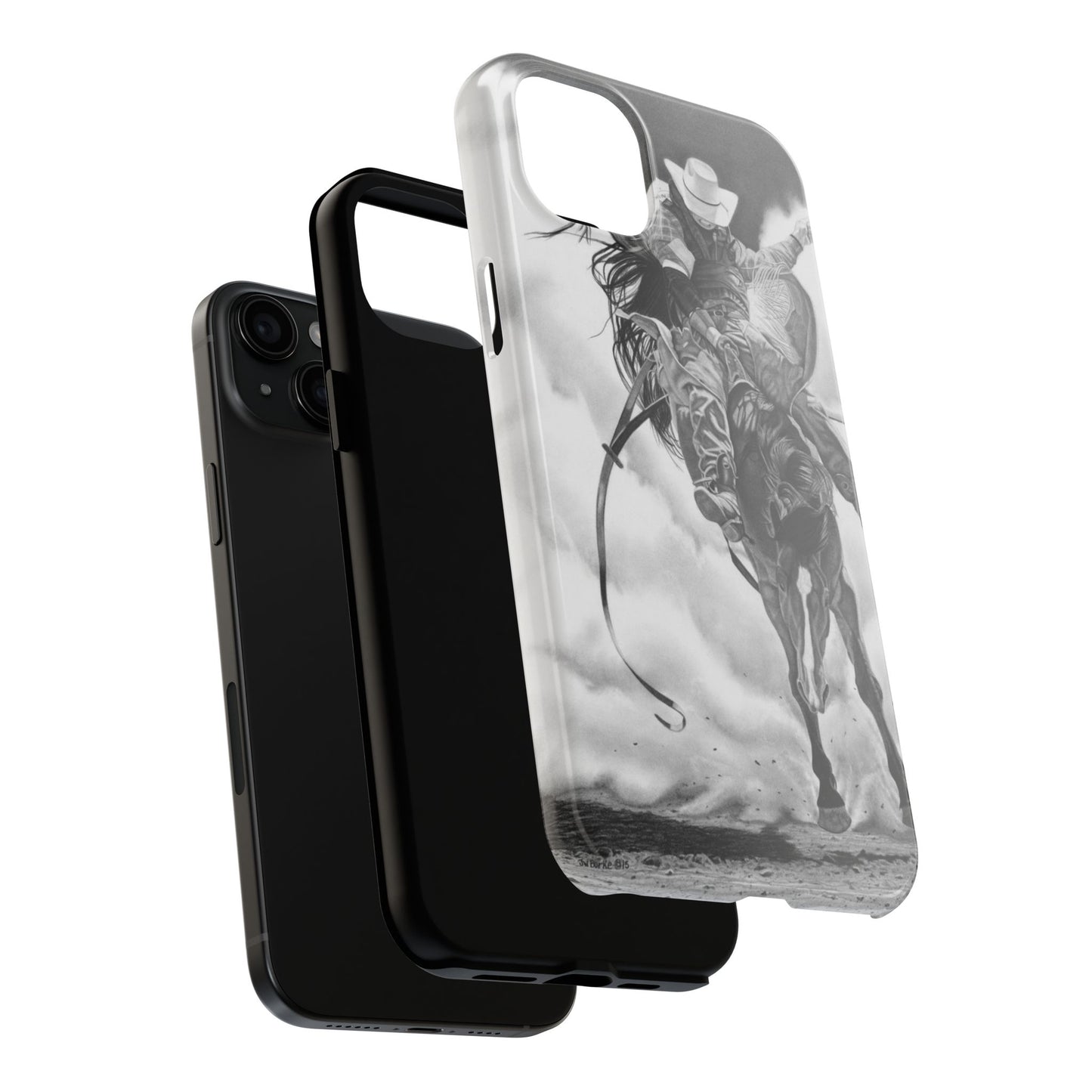 "Storn a Brewing" Western Rodeo Phone Cases, Cowboy Design, Tough Protection, Gift for Him, Ranch Decor, Durable Style