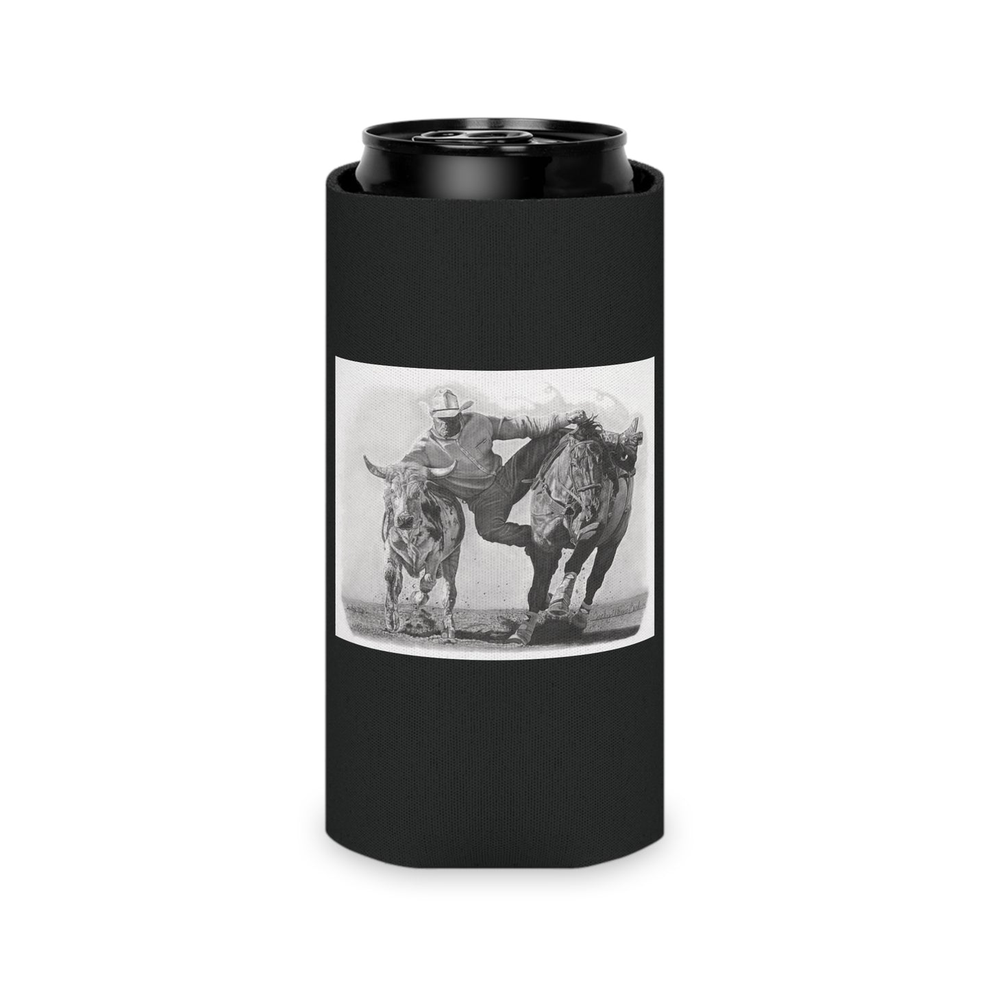 "Cowboy Life #1 " Rustic Cowboy Can Cooler, Western Beverage Sleeve, Outdoor Party Gear, Country-Themed Drink Holder, Ideal for BBQs & Tailgates