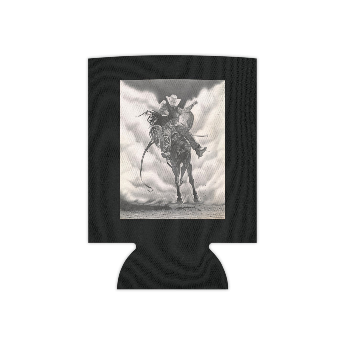 "Storm a Brewing" Rustic Cowboy Can Cooler, Western Beverage Sleeve, Outdoor Party Gear, Country-Themed Drink Holder, Ideal for BBQs & Tailgates