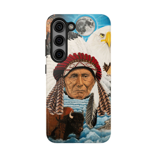 "Dream of Chief Joseph" Western Rodeo Phone Cases, Cowboy Design, Tough Protection, Gift for Him, Ranch Decor, Durable Style