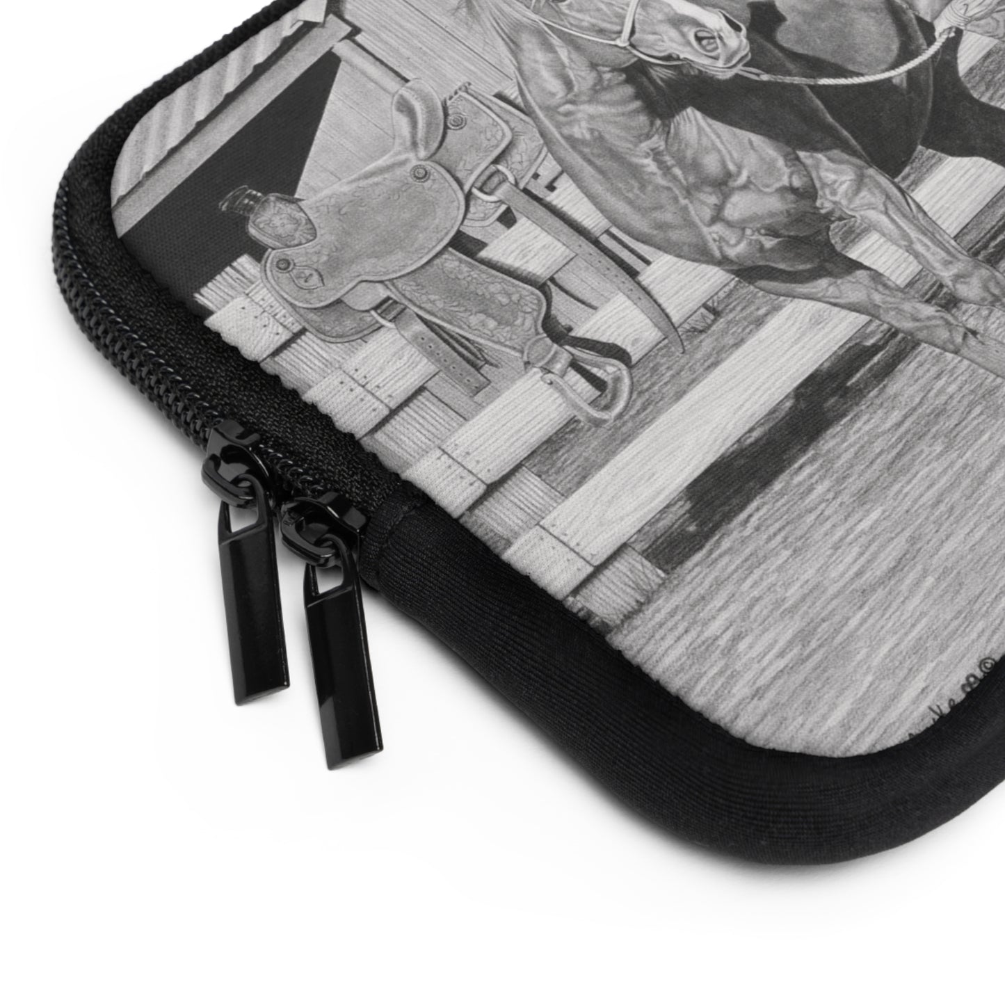 "Tall Task for a little Cowboy" Rustic Cowboy Laptop Sleeve, Western Cowpoke Case, Unique Gift for Ranch Lovers, Rodeo Accessories, Durable Tech Cover