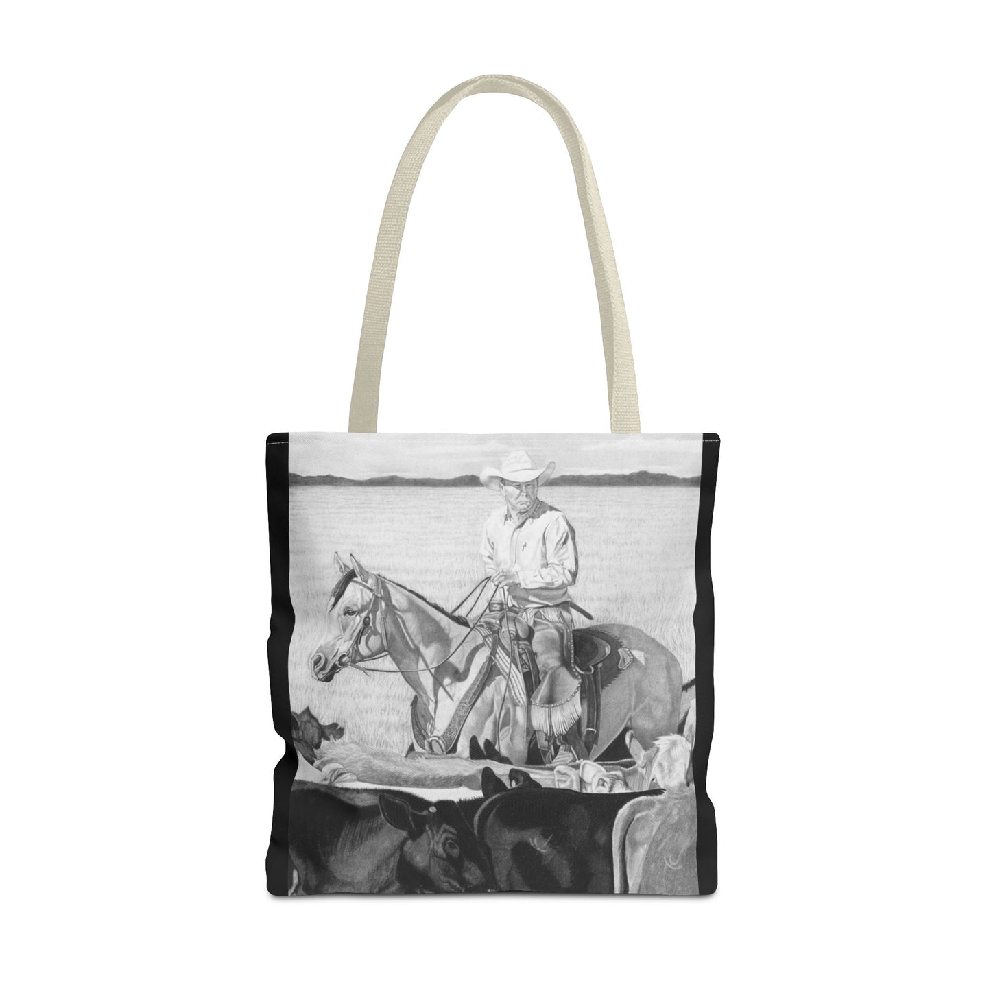 "Hot Day on the Job" Tote Bag, Western Style Shopping Tote, Equestrian Gift, Farmhouse Decor, Horse Lover Accessory