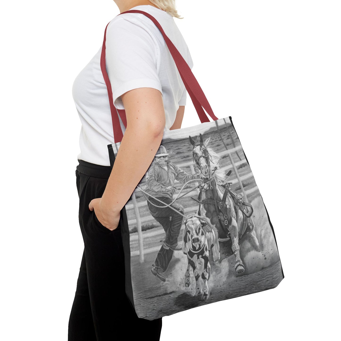 "Stone Cold Throw" Western Art Tote Bag