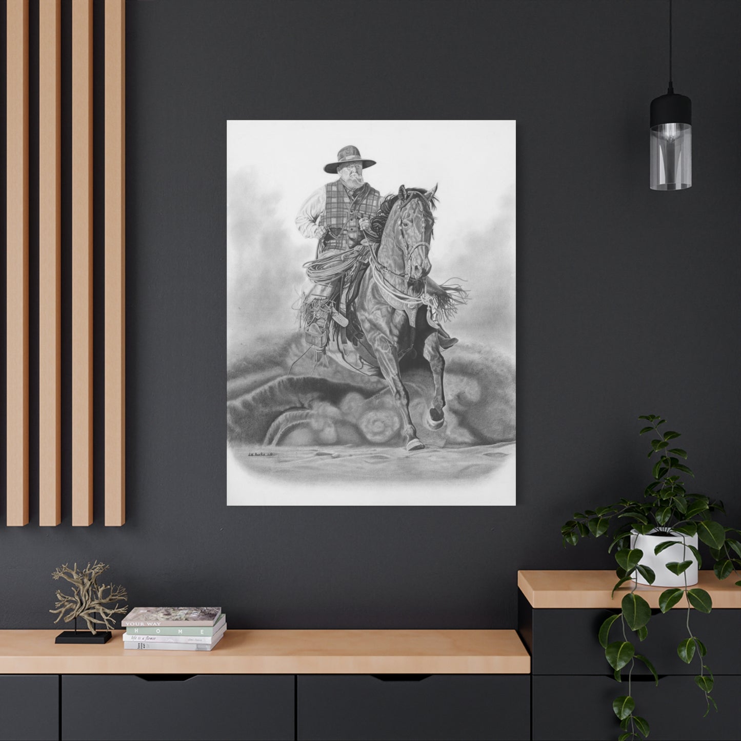 "Trouble Up Ahead " western art on canvas