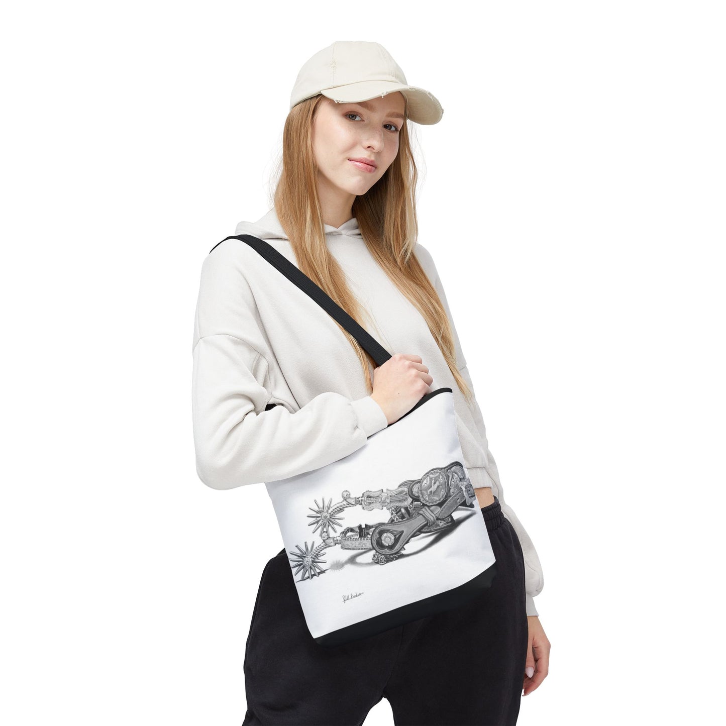 "Spurs" Tote Bag, Western Style Shopping Tote, Equestrian Gift, Farmhouse Decor, Horse Lover Accessory