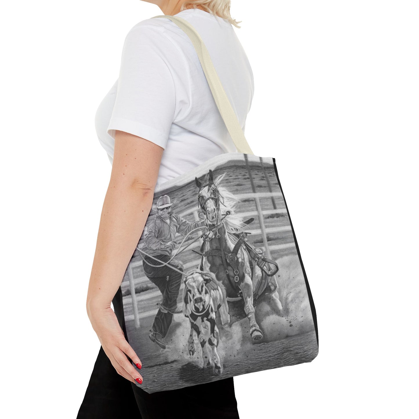 "Stone Cold Throw" Western Art Tote Bag
