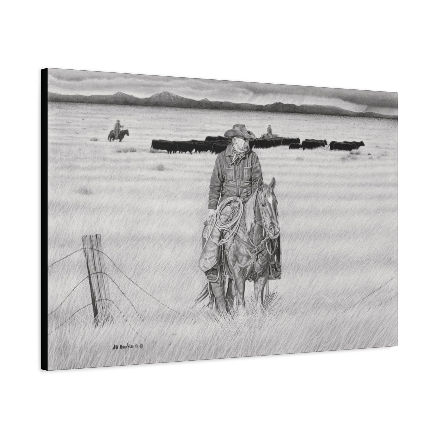 "The Passing Storm" western art on canvas