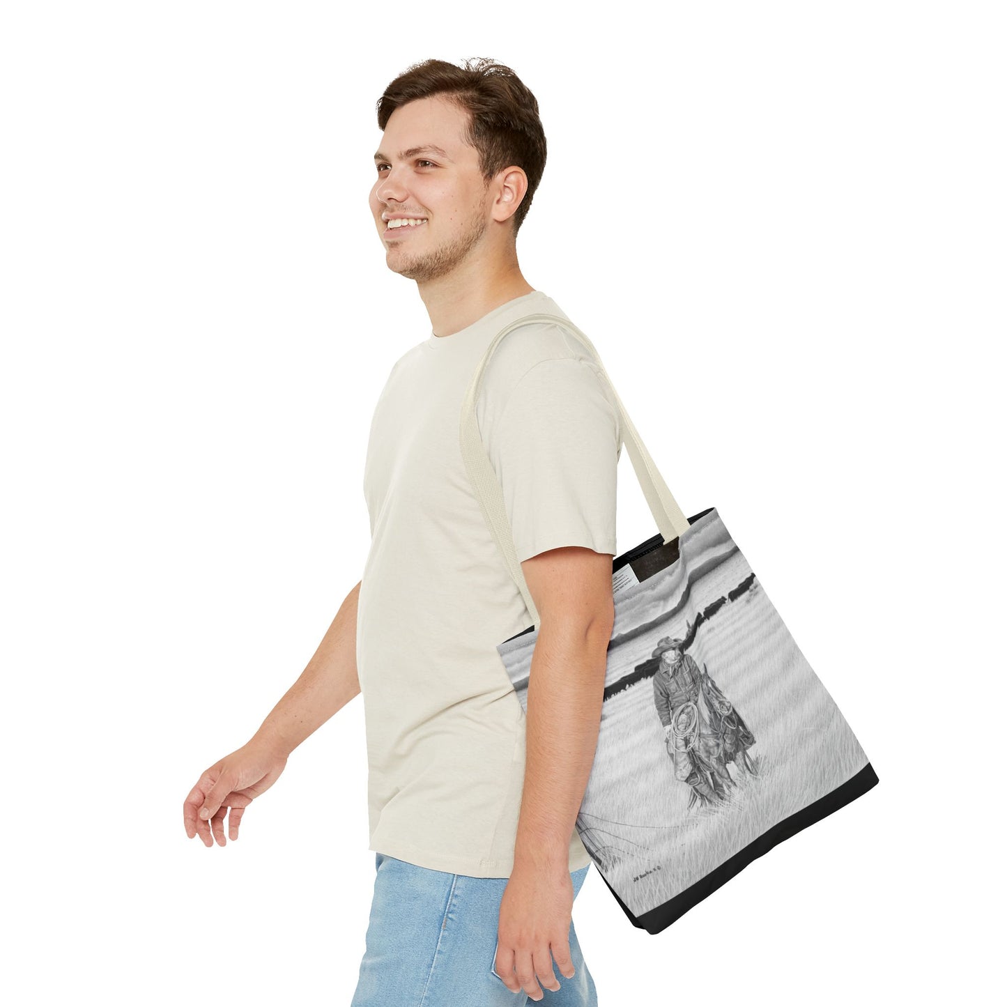 "The Passing Storm" Tote Bag, Western Style Shopping Tote, Equestrian Gift, Farmhouse Decor, Horse Lover Accessory