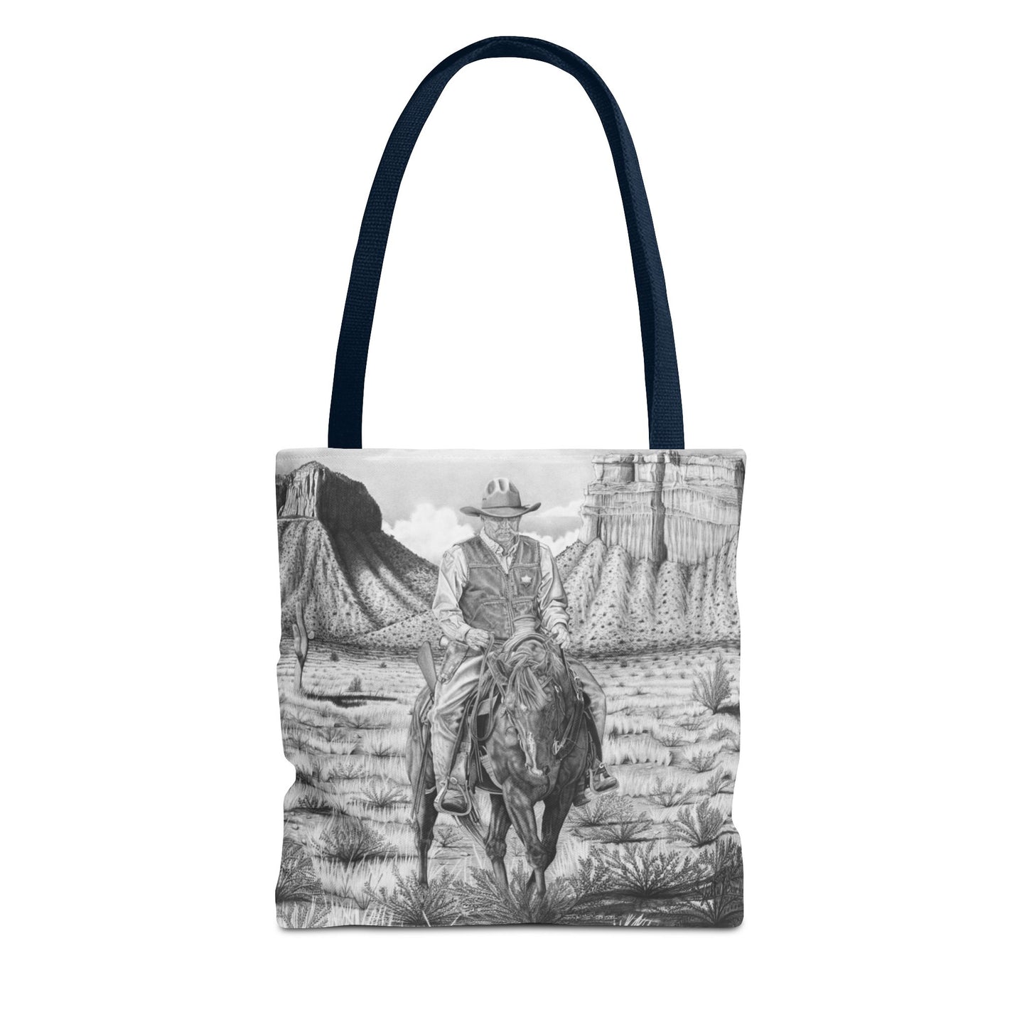 "On the Outlaw Trail "Tote Bag, Western Style Shopping Tote, Equestrian Gift, Farmhouse Decor, Horse Lover Accessory