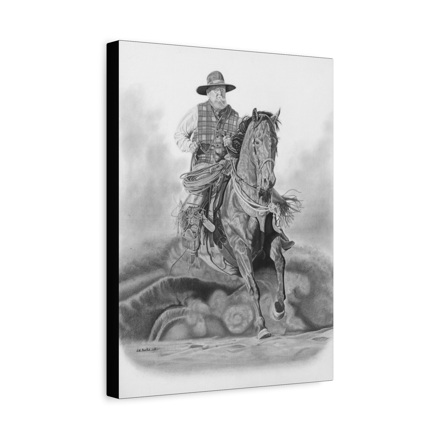 "Trouble Up Ahead " western art on canvas