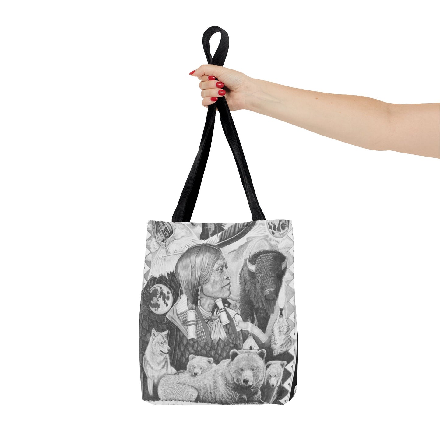 "Two Moon Apache Dream " Tote Bag, Western Style Shopping Tote, Equestrian Gift, Farmhouse Decor, Horse Lover Accessory