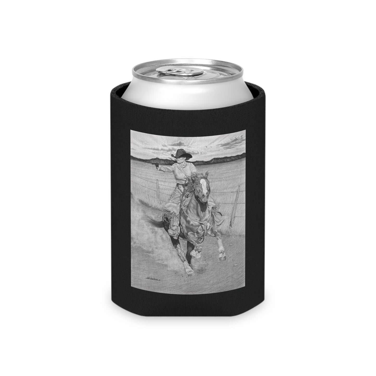 "Dangerouse and Beutiful " Rustic Cowboy Can Cooler, Western Beverage Sleeve, Outdoor Party Gear, Country-Themed Drink Holder, Ideal for BBQs & Tailgates