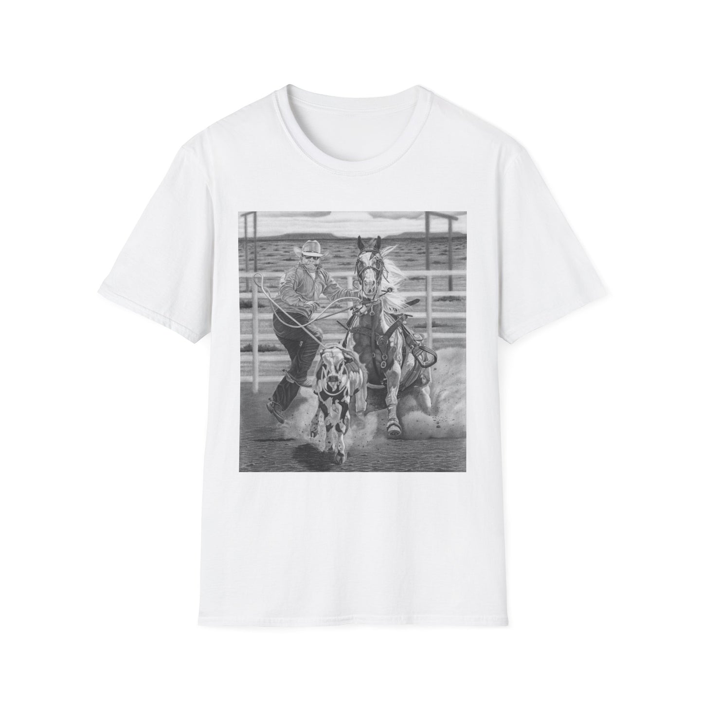 "Stone Cold Throw" Western Art T-Shirt