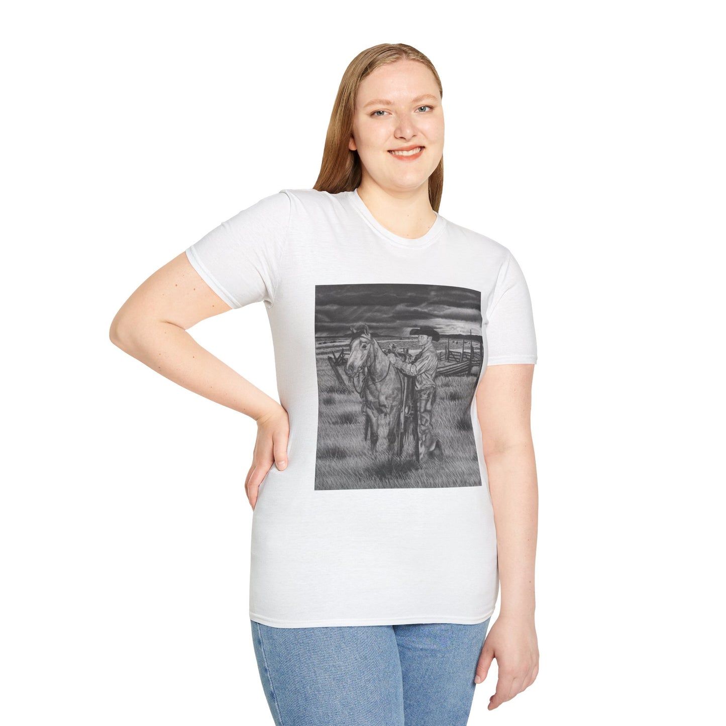 Western Art T-Shirt - "The Coming Storm "Design